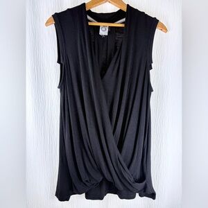 Anthropologie, Black Sleeveless Draped Tunic Top, Women’s size XS